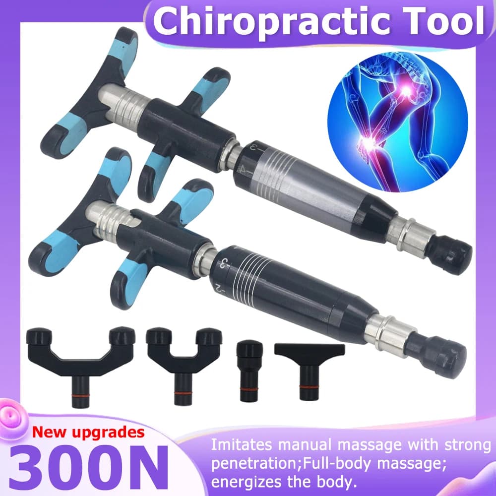 300N Chiropratica Adjustment Pistola Column Massage Tools Vertebral Arti Sollievo From Pain Therapy Spinal Correction 4 Heads Manual Body Massage 2025