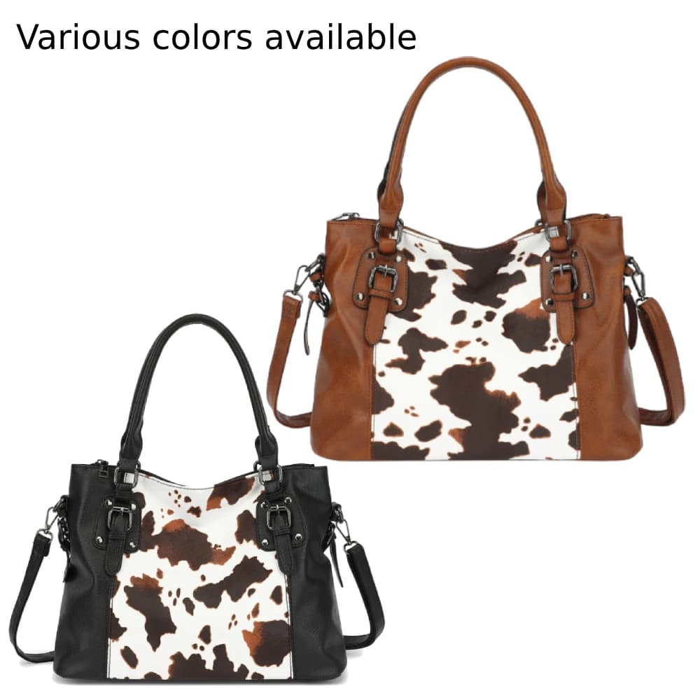 Bags Women's Tote Bag, handbags Big PU Leather Shoulder Bag, cow model handbags with multi pockets, designer Hobo Satc