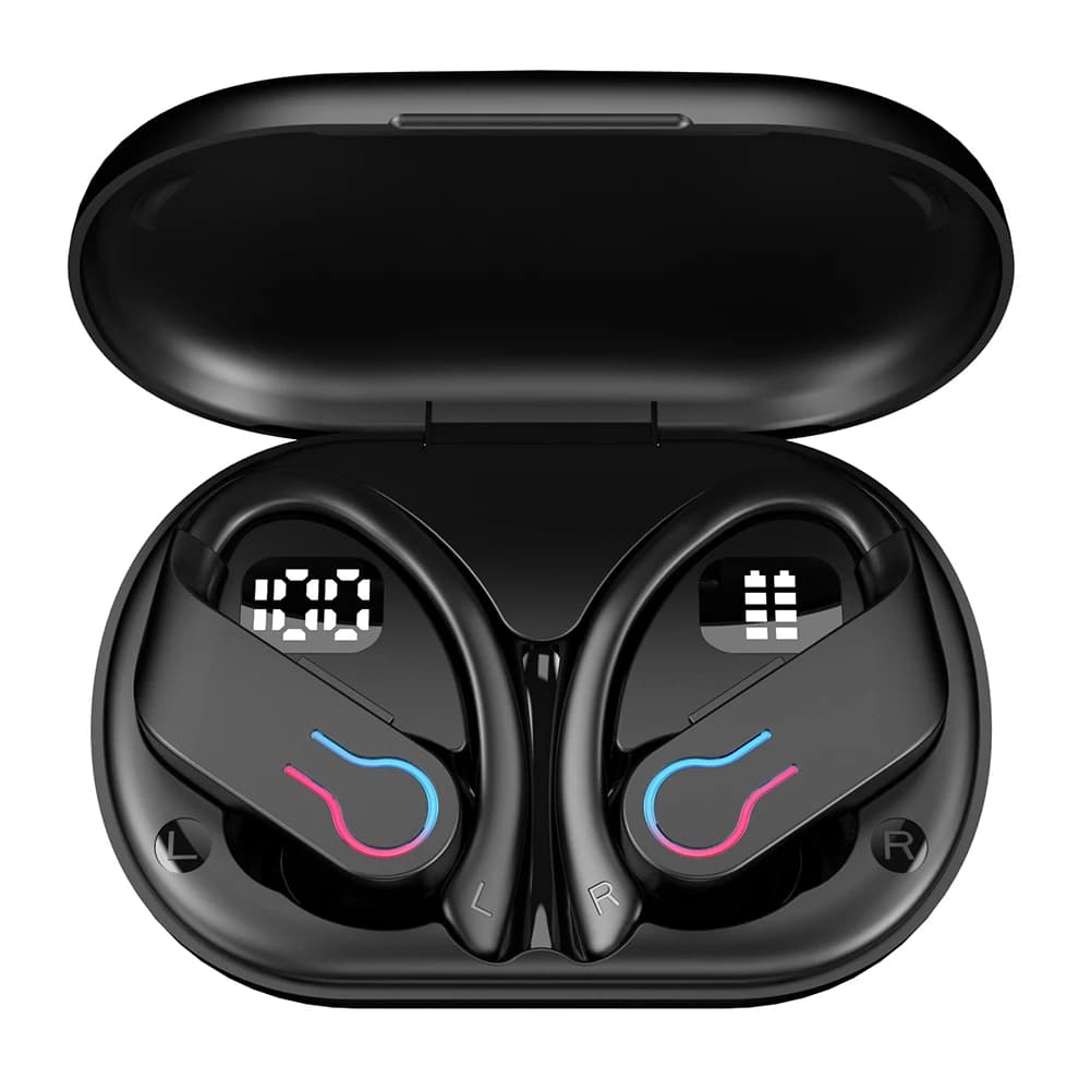 Wireless earphones with ear hooks Headphones with built-in microphone Headphones BT 5.3 Sports Headphones Running Training Gym