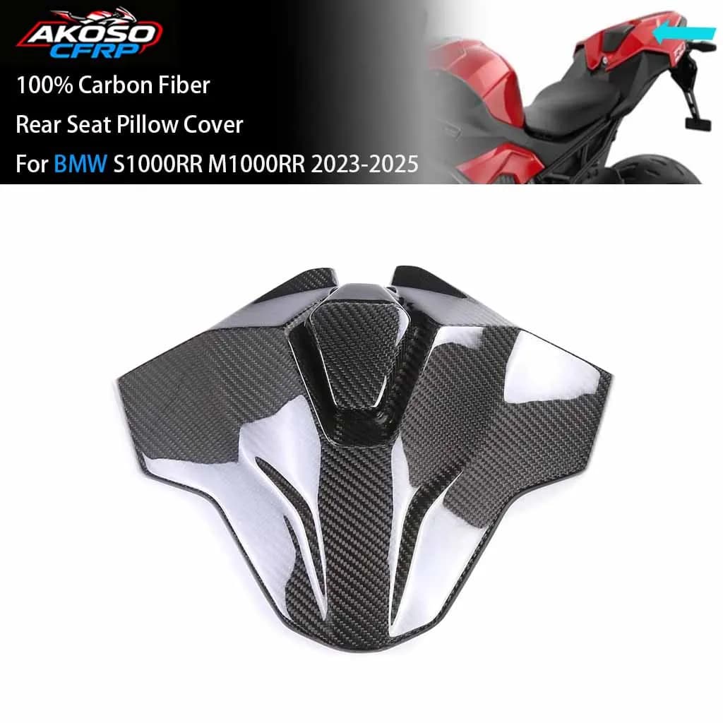 For BMW S1000RR M1000RR 2023-2025 Motorcycle Accessories Modifed Carbon Fiber Rear Seat Pillow Cover Tail Hump Guard Protector