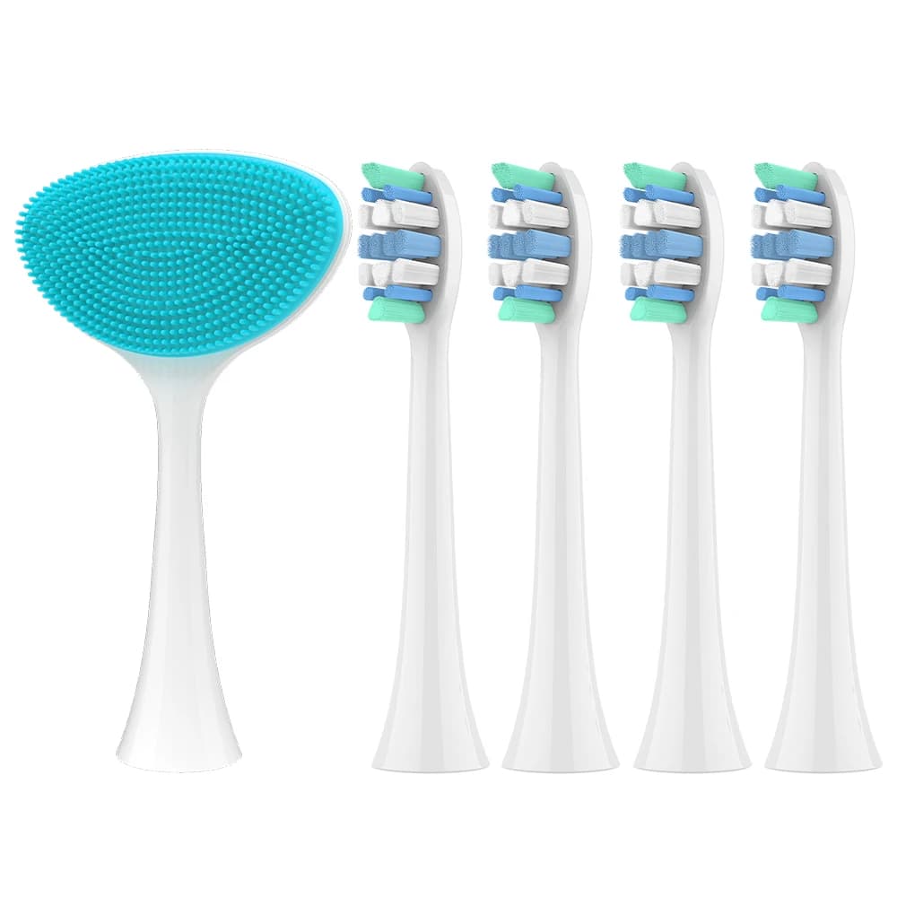 4 professional spare heads and multifunction toothbrush heads, compatible with Philips Sonicare electric toothbrush