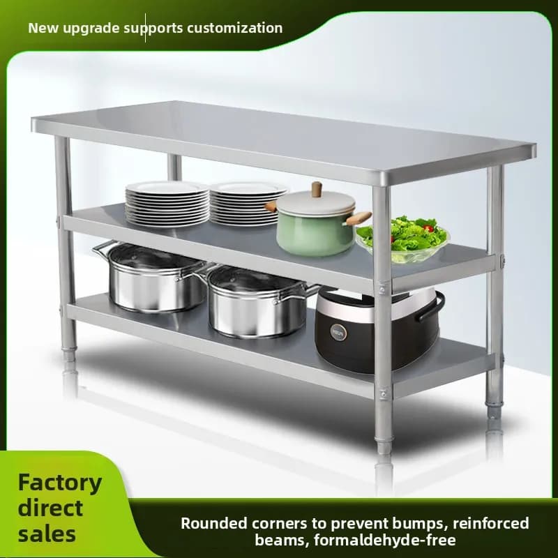 Tavolo da lavoro in acciaio inox Hxl - tavolo per preparazione cucina, tavolo con piano di taglio