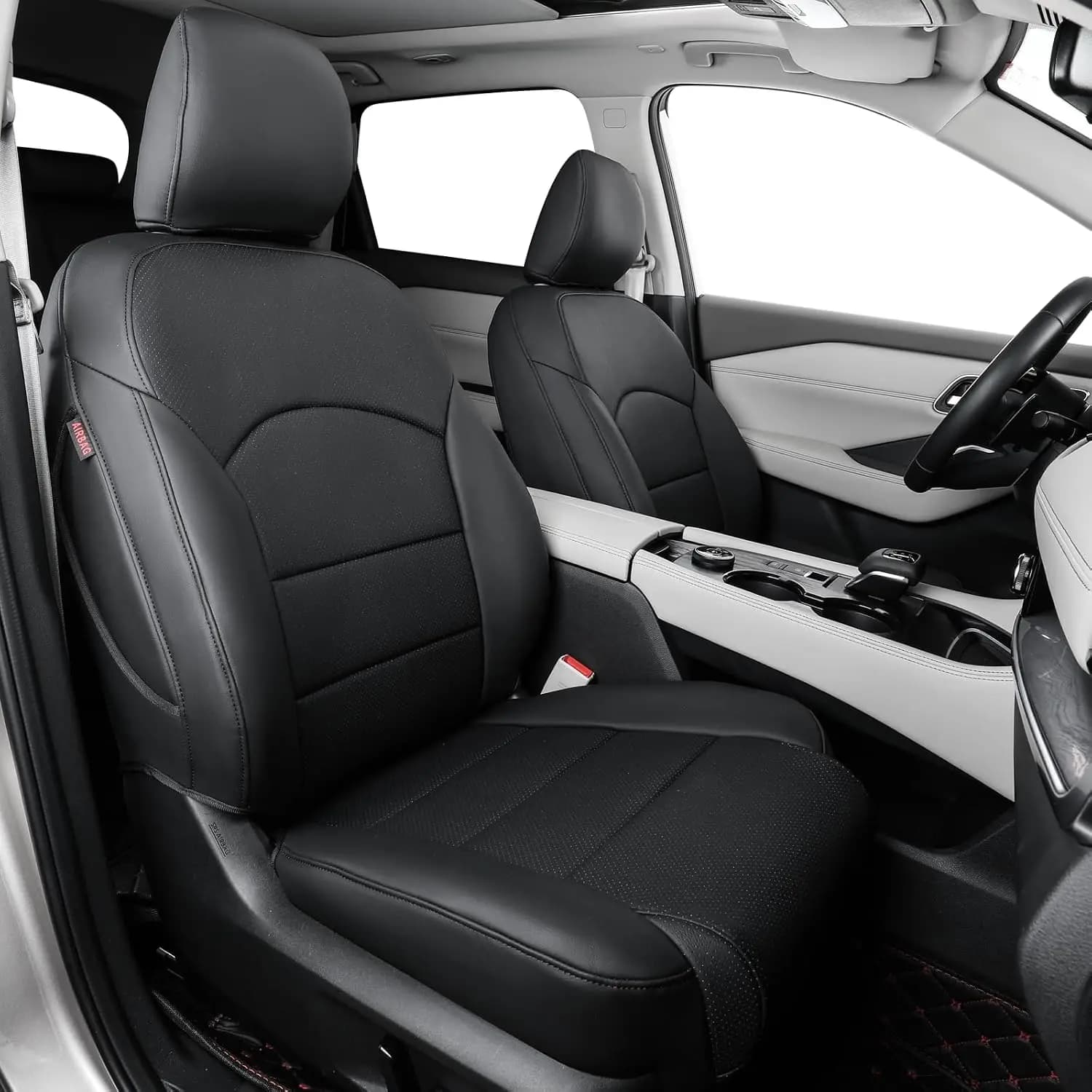 EKR Custom Fit for Nissan Rogue Car Seat Covers 2014-2026 S/SV/SL/Platinum/ Full Set Leather Car Seat Protector cover