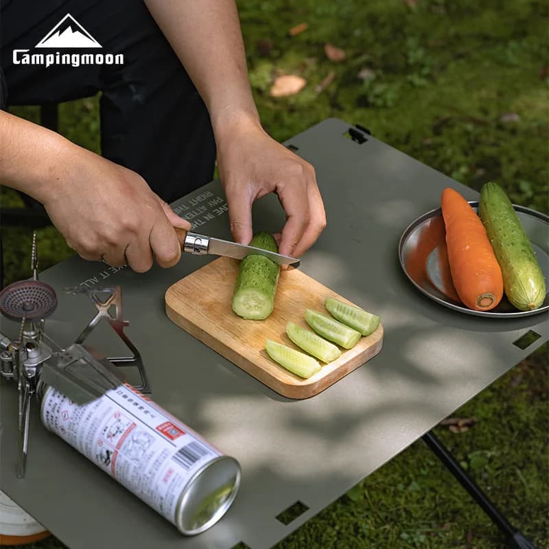 CAMPINGMOON Mini Fruit Camping Plank Picnic portatile betulla non verniciato Double sided Outdoor tagliere verdura Board