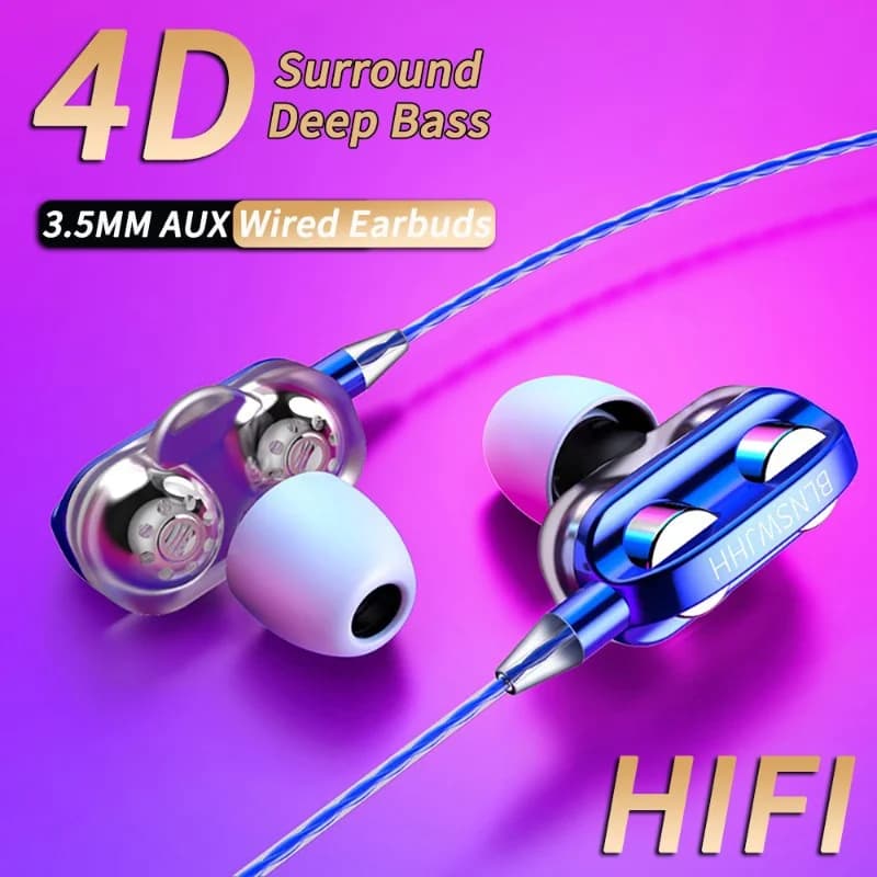 3.5 mm wired headphones In-ear sports headphones with noise cancellation Stereo play headphones for bass HiFi musical earphones with microphone for Xiaomi