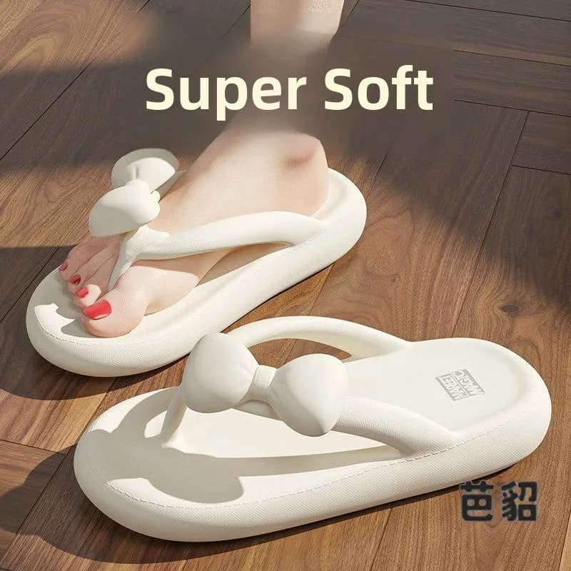 Fashionable Summer Thong Slippers Women's Beach Sandals Ins Style Indoor Outdoor Anti-Slip Thick Bottom Flip Flops EVA Material