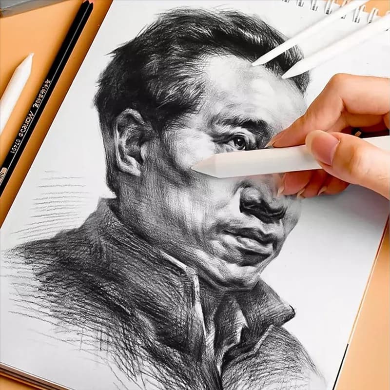 SOFT-36 pezzi frullatori artistici per miscelazione ceppi e tortillion per disegni di schizzi per studenti durevoli