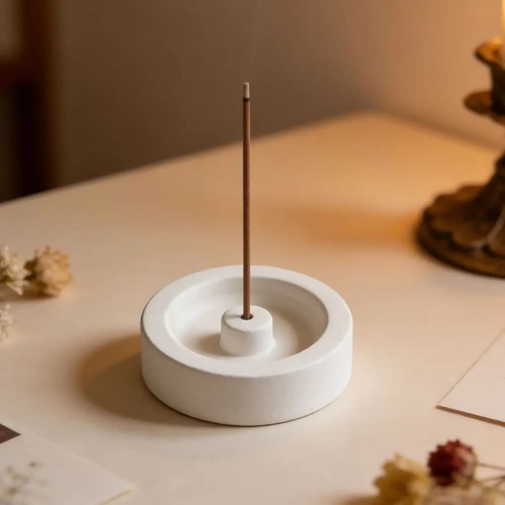 Stampo in silicone fai da te per porta incenso creativo, 2 pezzi, facile da sformare, flessibile e riutilizzabile