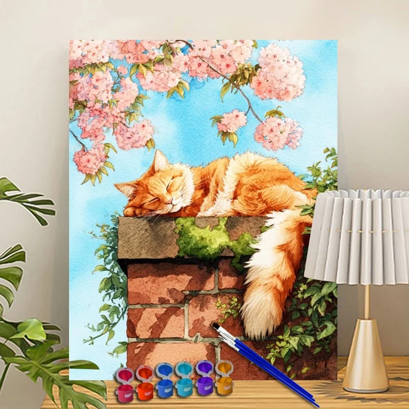 Painting By Numbers Flower Orange Acrylic Paint Canvas Dropshipping Portrait Family Children Photo Christmas gifts