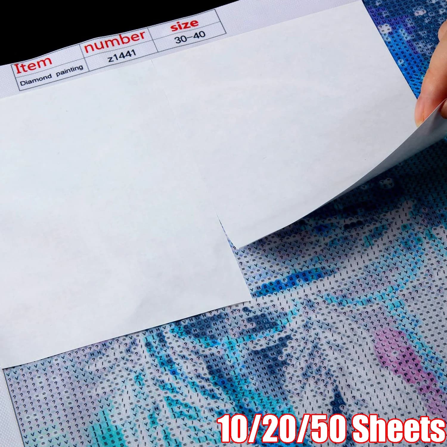 10/20/50 Lenzuola Carta per Pittura Diamante Double-Sided Antiaderente Copertura per Pittura Sostituzione 5D Accessori per Pittura Diamante Strumento