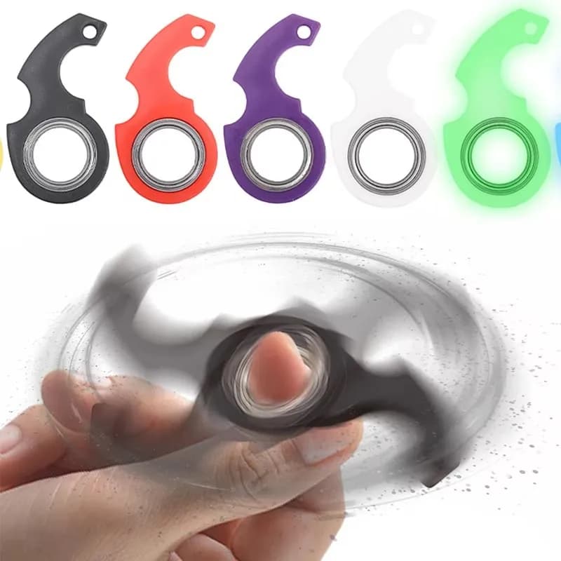 1-4 pezzi portachiavi Fidget Spinner ansia giocattoli antistress gira portachiavi fresco alleviare la noia regalo di compleanno per adulti bambini