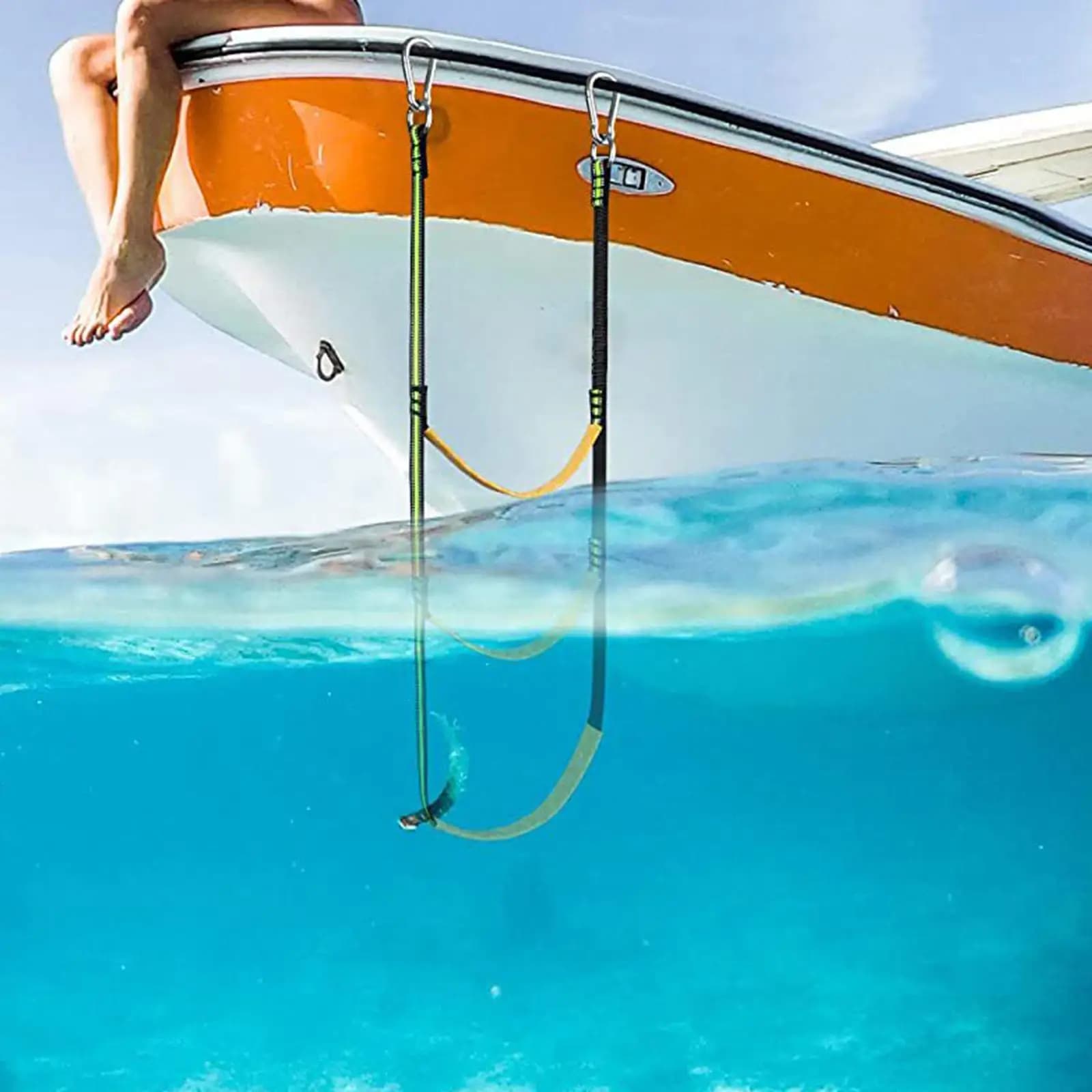 Scala d'imbarco per costole per barche gonfiabili con estensione per scaletta di corda marina a 5 gradini per motoscafo di emergenza per wakeboard, barca di assistenza per kayak