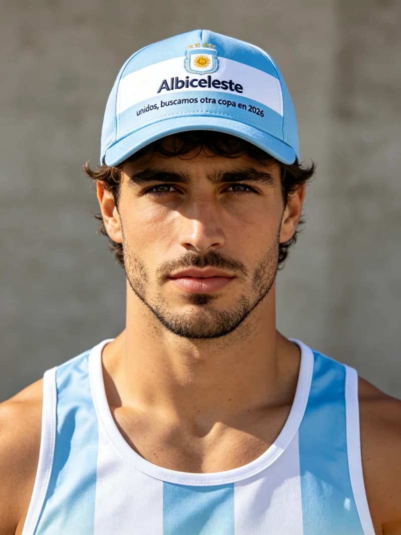 2026 Summer Argentina "Albiceleste" Baseball Cap Breathable Casual Adjustable Sun Hat Unisex Fans Outdoor Sports Cap
