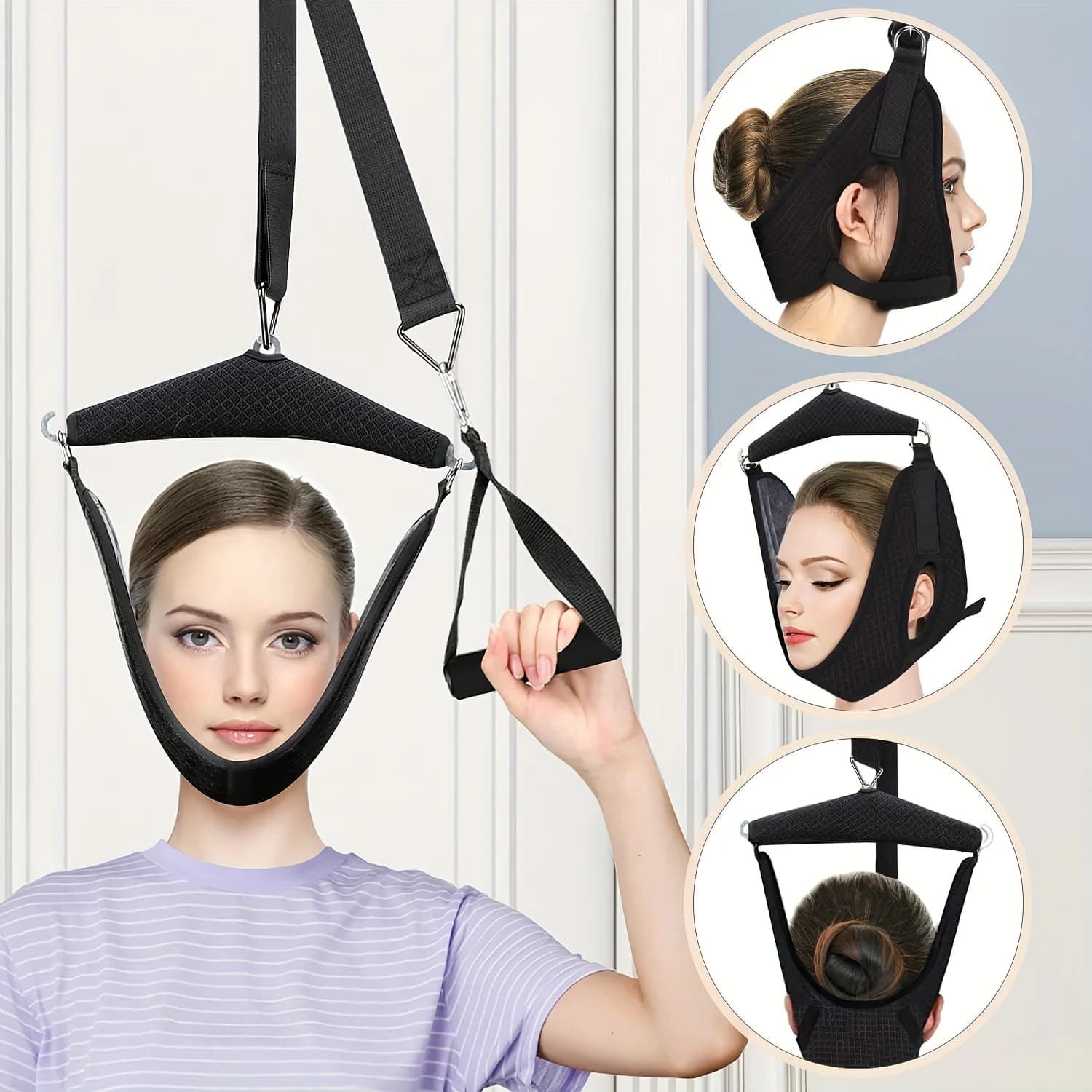Cinghia di supporto per il collo - Allenatore per la clavicola e la postura, pieghevole, dispositivo per il collo cervicale per la palestra, i viaggi - Regalo ideale per il nuovo anno