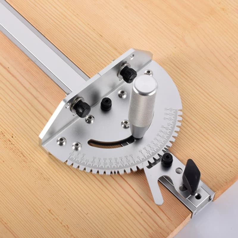 1Pc mitra calibro in lega di alluminio maniglia per sega da tavolo router mitra calibro segatura assemblaggio righello strumento per la lavorazione del legno fai da te