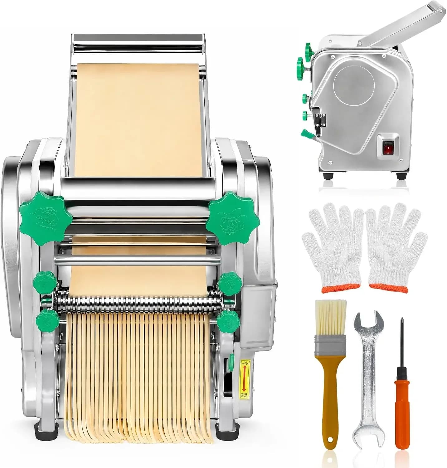 Commercial Electric Pasta Maker Machine with Adjustable Thickness | Electric pasta maker with 3–9mm adjustable thickness for spa