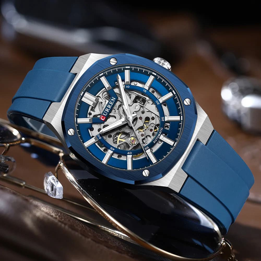 CURREN 2025 Nuovi orologi da uomo Top brand di lusso meccanico automatico orologio da uomo AR zaffiro orologio da polso da uomo