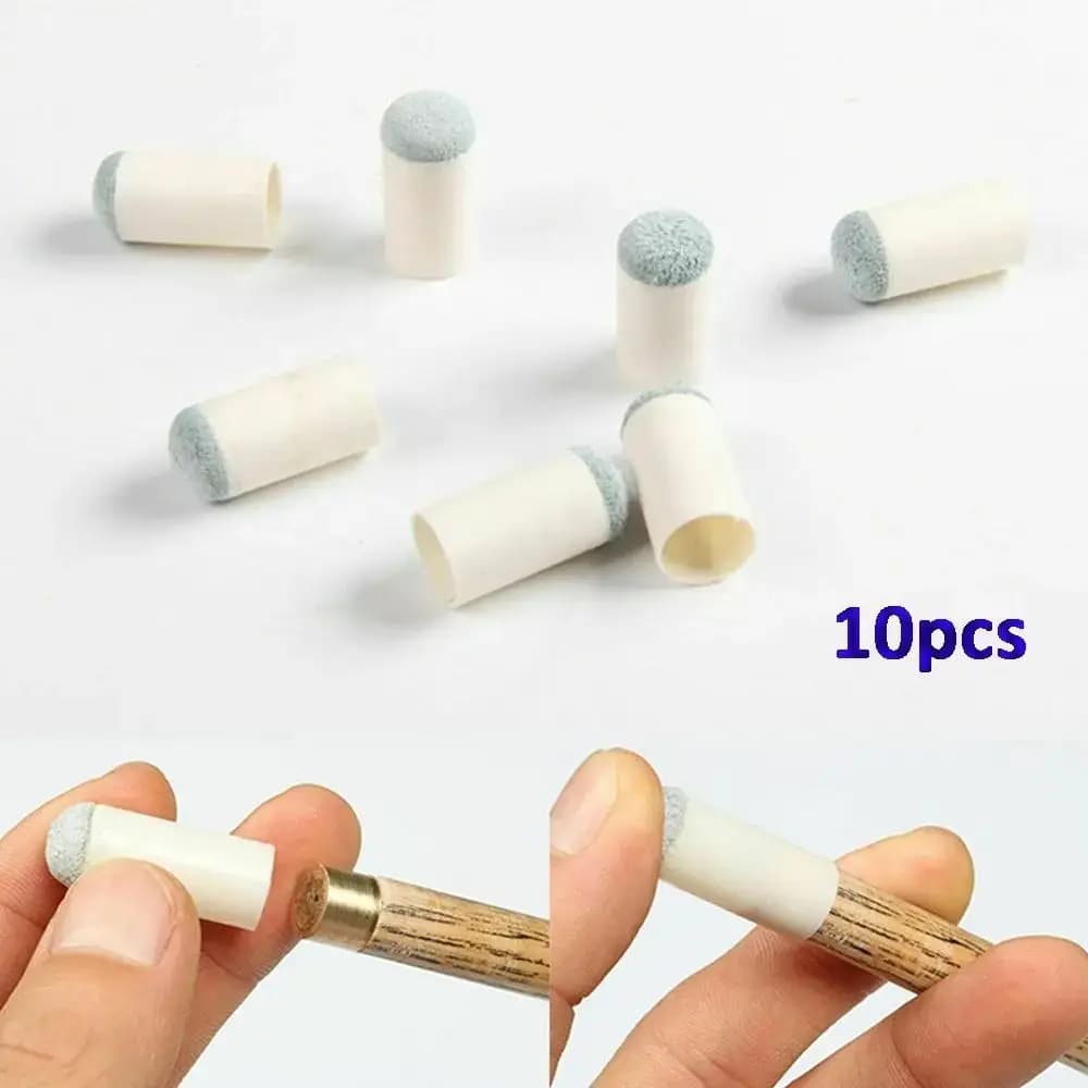 10Pcs/pack Slip-on Billiards Cue Tips Replacement Cover 9/10/11/12/13mm Tip Protector Snooker Accessories Plastic Pool Cue Stick