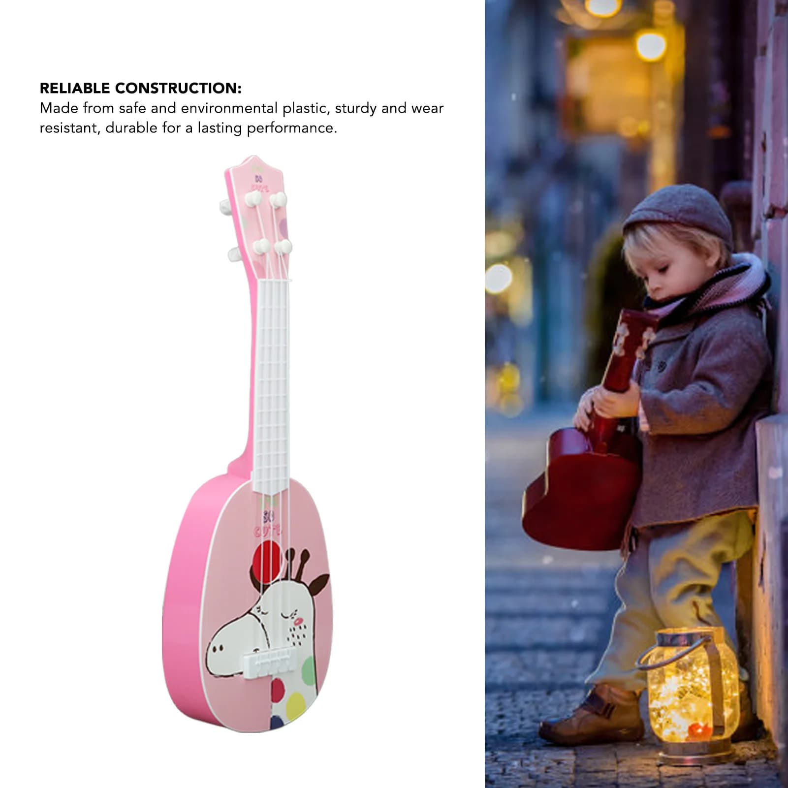 Giocattoli Chitarra per Bambini, Ukulele per Bambini, Strumento Musicale Educativo per la Prima Infanzia, Regalo per Bambini