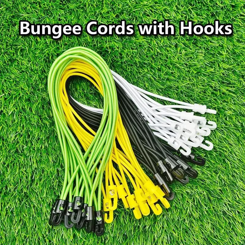10Pcs Weather Resistant Nylon Elastic Shock Cord Bungee Rope for Key Trekking Pole Water Bottle Camping Hiking
