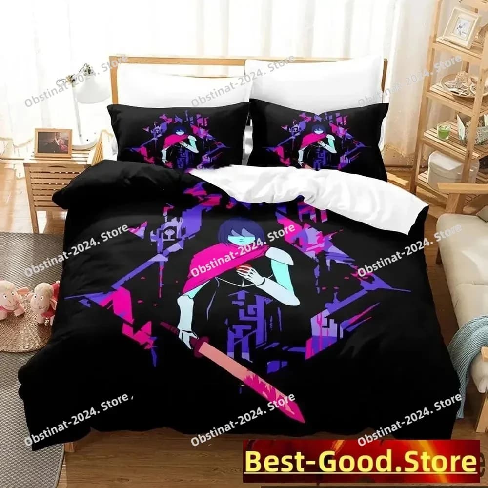 Stampa 3D Hyper Light Drifter Set biancheria da letto Copripiumino Set letto Copripiumino Federa Trapunte King Queen Size Ragazzi Biancheria da letto per adulti