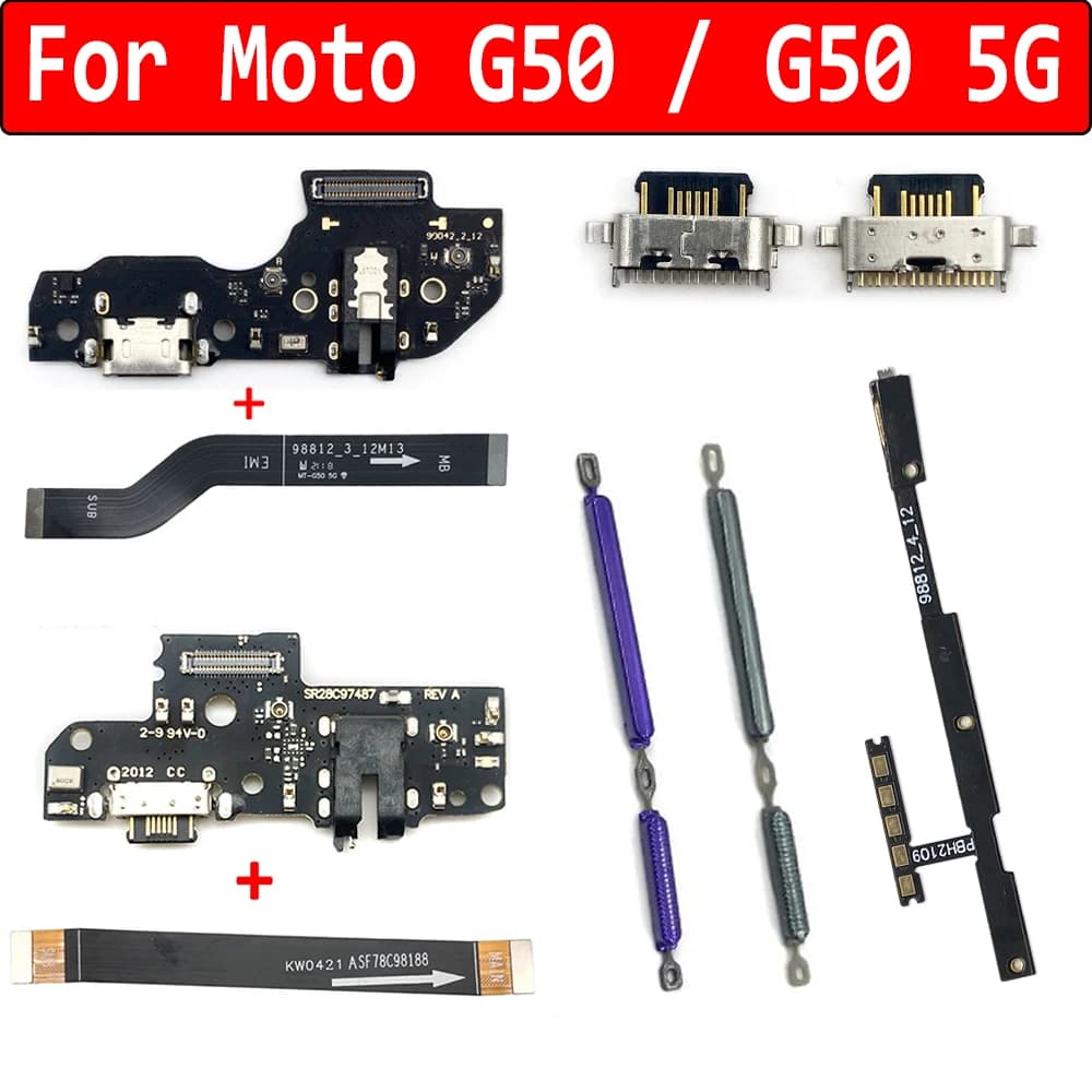 NUOVO Caricatore USB Dock Connettore Porta di Ricarica Scheda Microfono Spegnimento Principale Cavo Della Flessione Del Nastro Per Moto G50/G50 5G