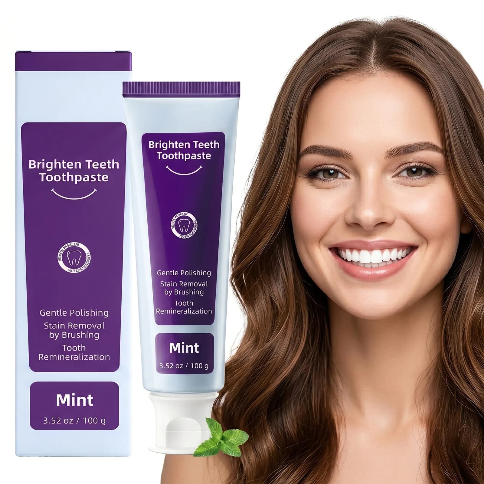 Dentifricio Sbiancante Delicato, Lucidante, per Alito Fresco, Cleaning Deep, Oral Care Daily, Dentifricio Illuminante