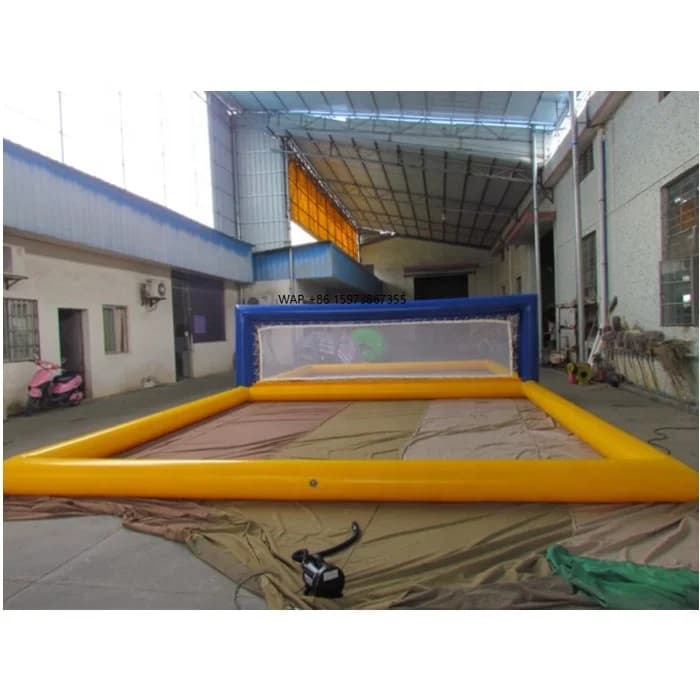 Inflatable Water Volleyball Field for Summer Fun at Beach / Inflatable Beach Volleyball Field For Sale