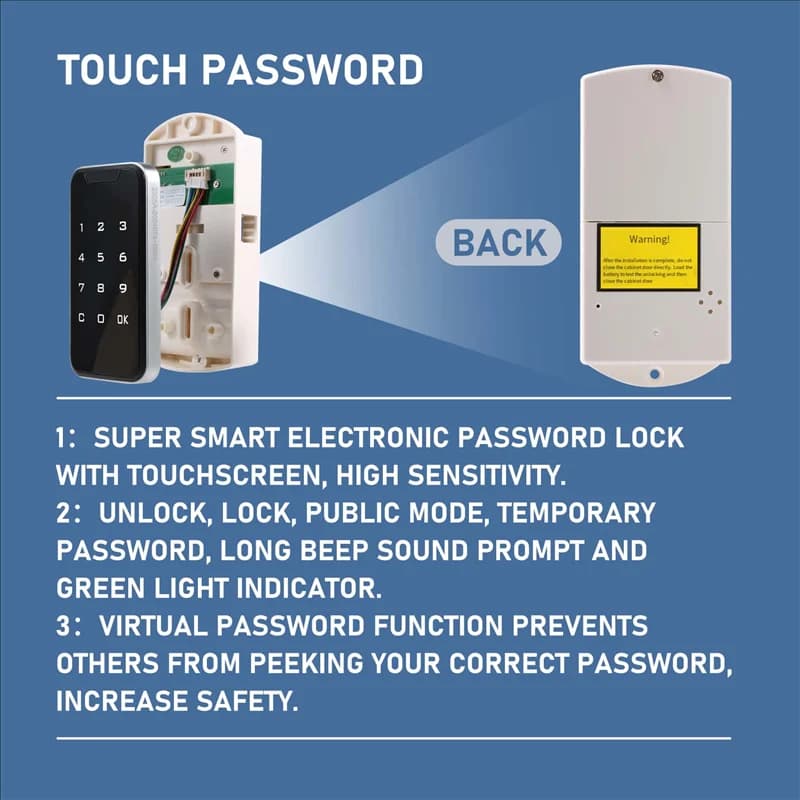 A93P Elettronica Smart Digital Serratura elettronica Impronta digitale Stampa Password Tastiera senza chiave