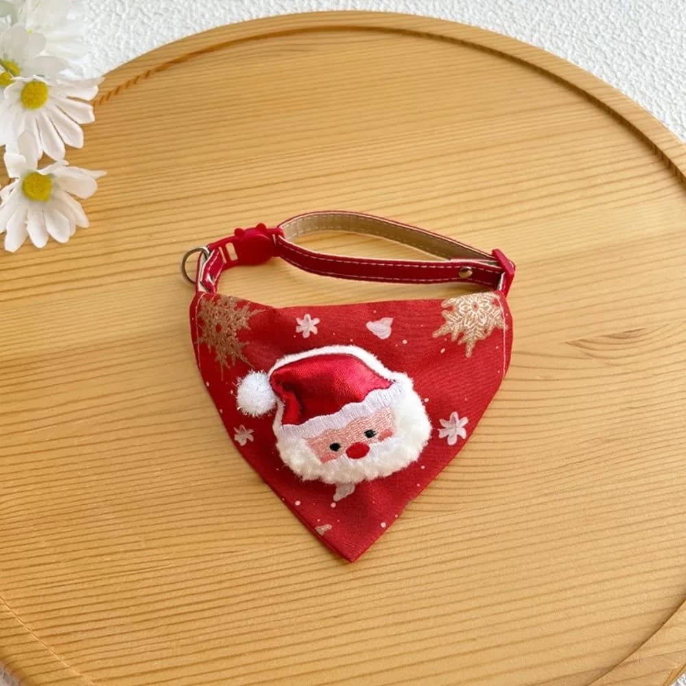 Nuovo collare per cani di Natale regolabile Bandane per cani portatili resistenti allo sporco Decorazioni natalizie Collare per gatti universale Sciarpa per animali domestici
