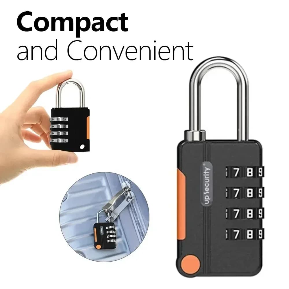 Lucchetto a combinazione con codice a 4 cifre per custodia da viaggio Dispositivo di sicurezza per zaino con lucchetto a grillo senza chiave