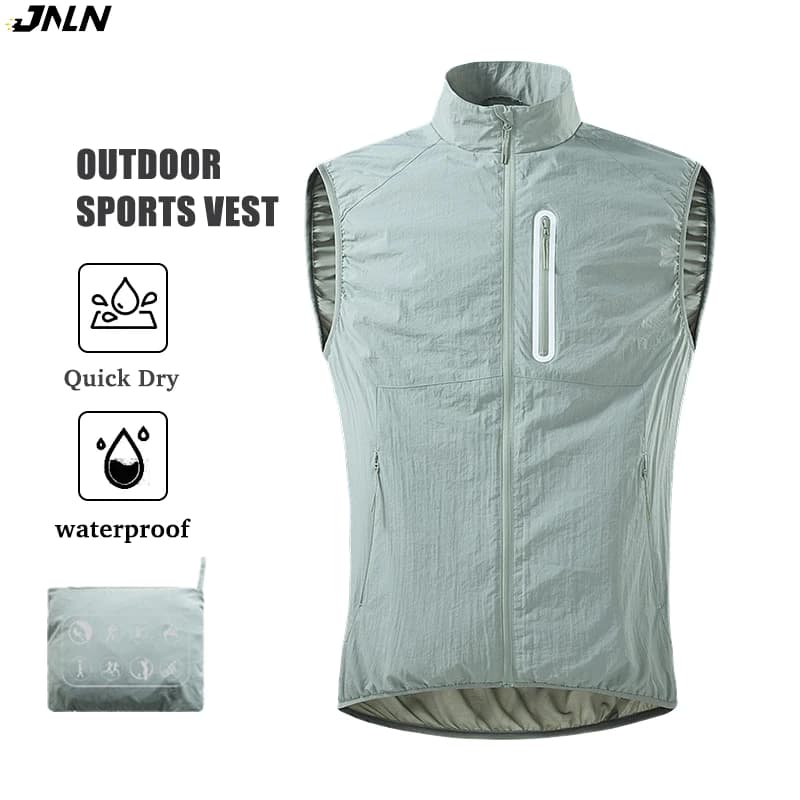 Gilet da Pesca JNLN per Uomo e Donna, Gilet Estivo per Alpinismo, Campeggio, Escursionismo, Corsa, Impermeabile con Tasche Integrate, Giacca Senza Maniche