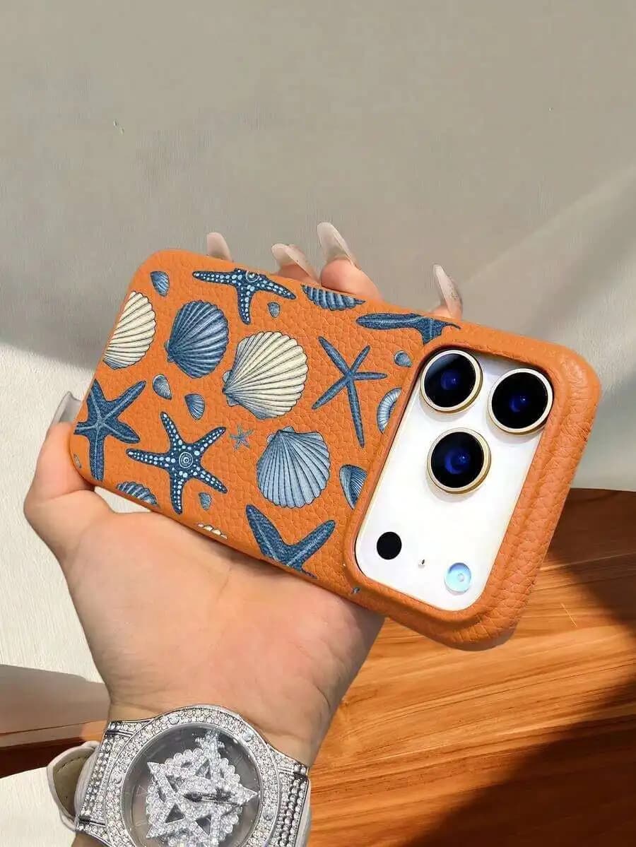 Ocean Themed Starfish Shell Phone Case For iPhone 17 Pro Max 17 Pro 17 Air Shockproof Slim Protective Cover