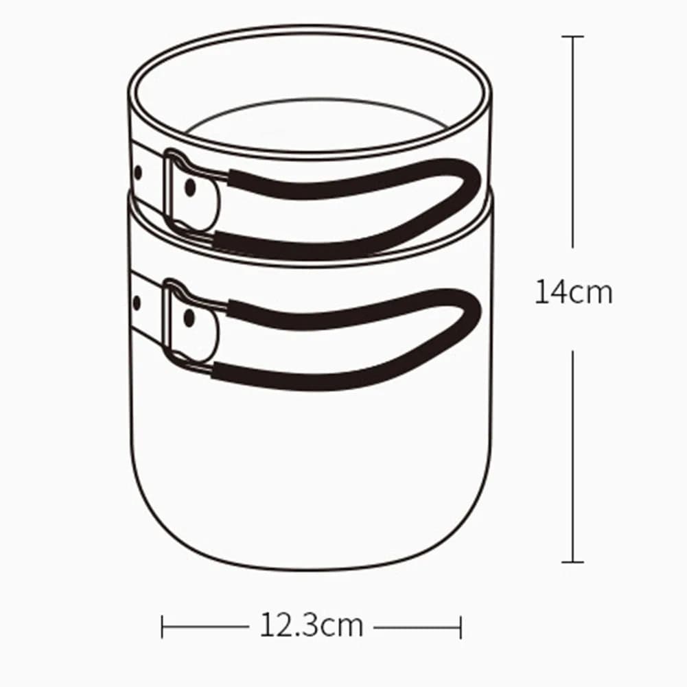 Christmas Gifts: Stackable Camping Kitchen Set, Anti-Agent Hiking Pens with Compact Network Bag