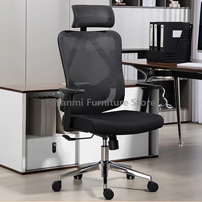 Sedia da ufficio ergonomica reclinabile Poggiatesta regolabile Sedia da scrivania per la casa Supporto lombare Sedia per computer da gioco per giocatori con braccioli