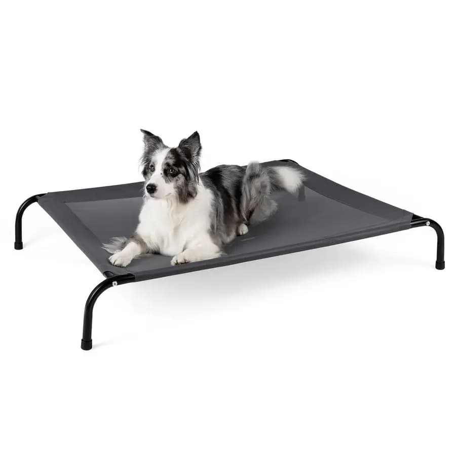 Cuccia rialzata per cani di taglia extra large con protezioni antiscivolo per il pavimento e rete traspirante, cuccia rialzata XL per interni ed esterni.