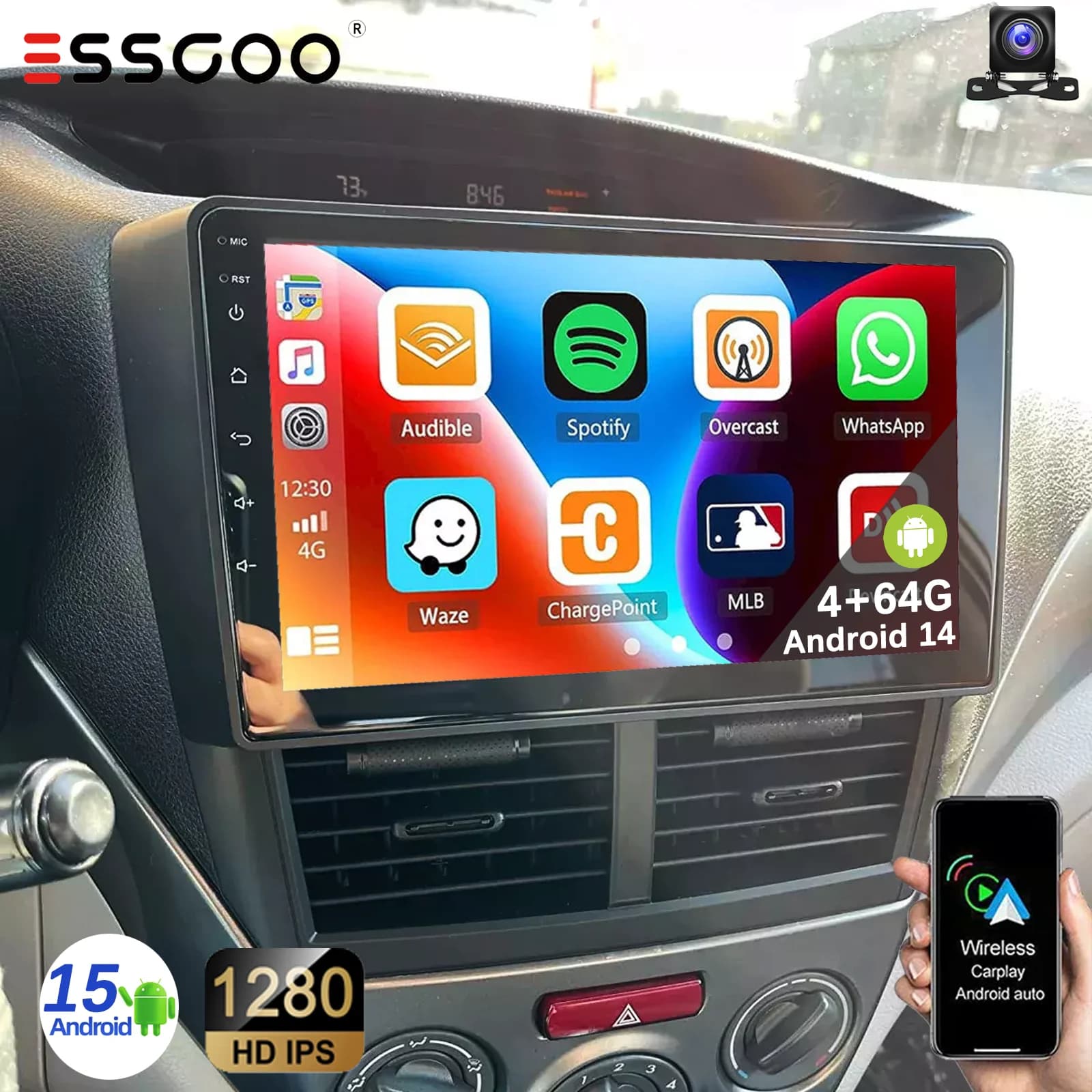 Android 15 Autoradio Lettore Multimediale Per Subaru Forester 3 SH WRX 2007-2013 Per Subaru Impreza GH GE 2 Din GPS Unità Principale DSP