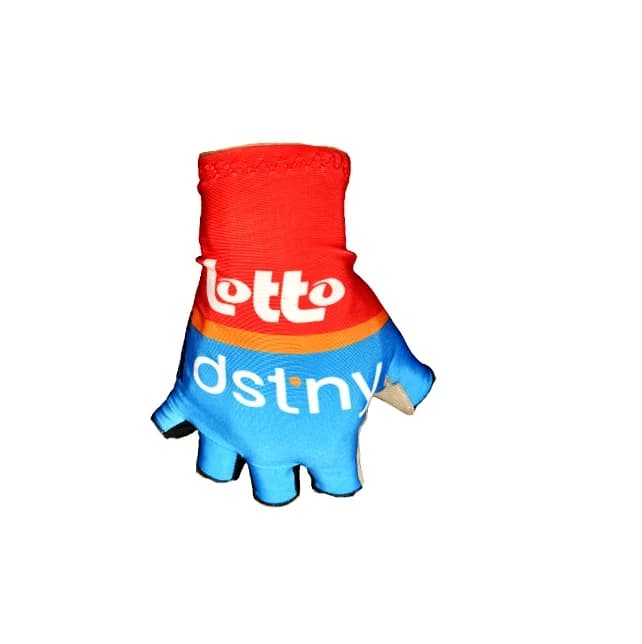 Lotto Dstny team Un paio di guanti sportivi in maglia da ciclismo con mezze dita Guanti in gel per bicicletta da strada MTB