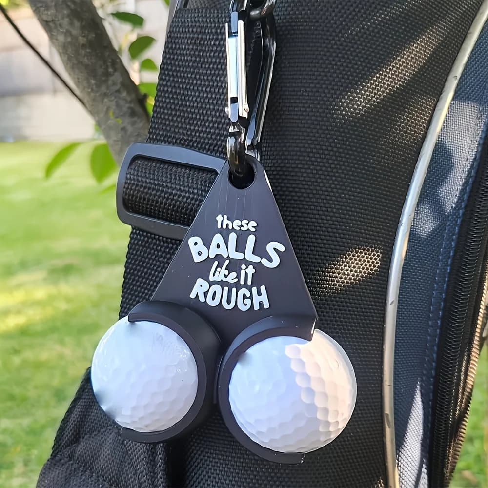 Porta Palline da Golf con Moschettone/Anello Portachiavi, Opzioni in Metallo e Plastica, Porta Tee Divertente, Regalo Scherzoso per Golfisti, Accessori per Borsa, Design Originale