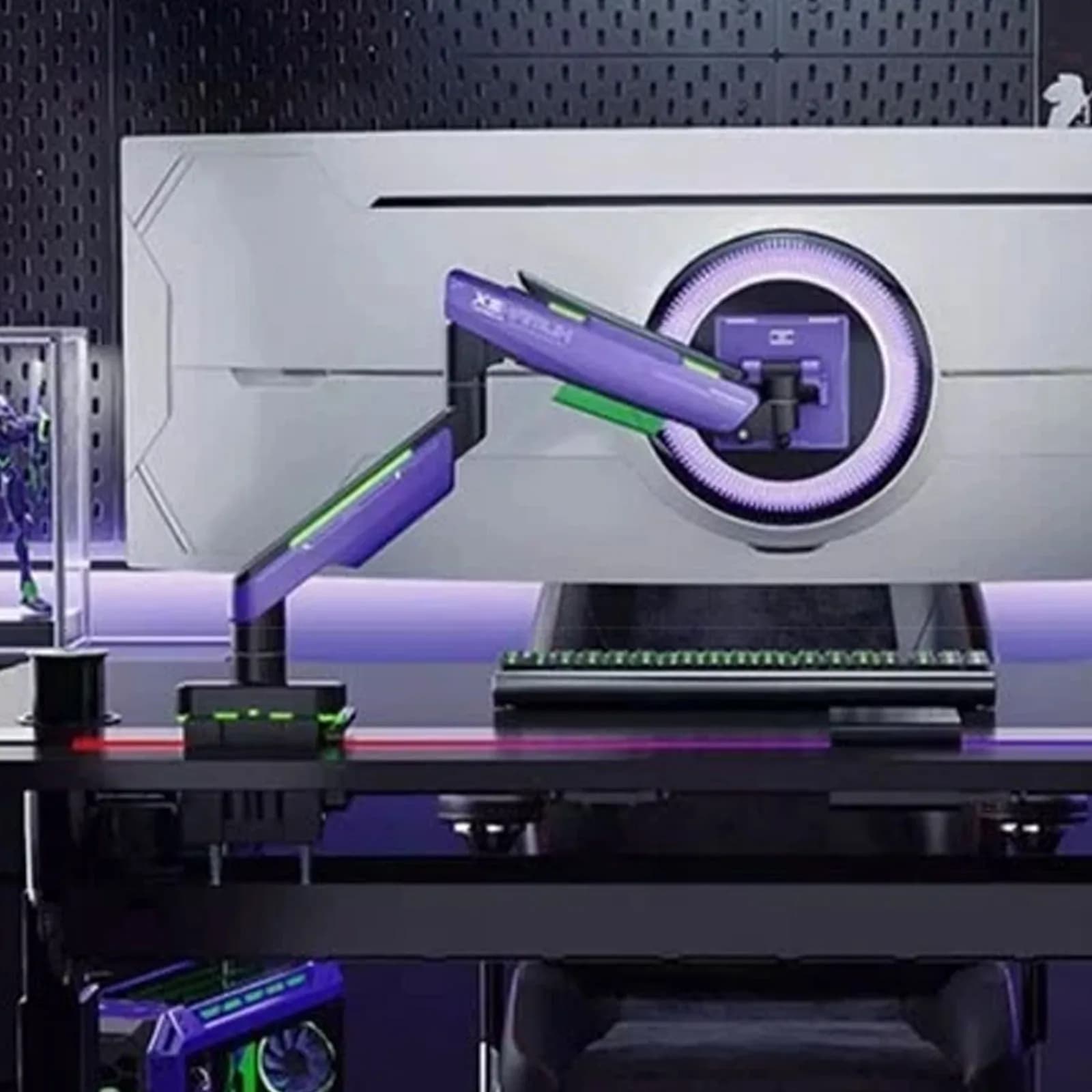 Monitor Arm - RGB Swing Support for 49" Play Screens with Robotic Movement and Cable Management for Songneng X T18E for Support