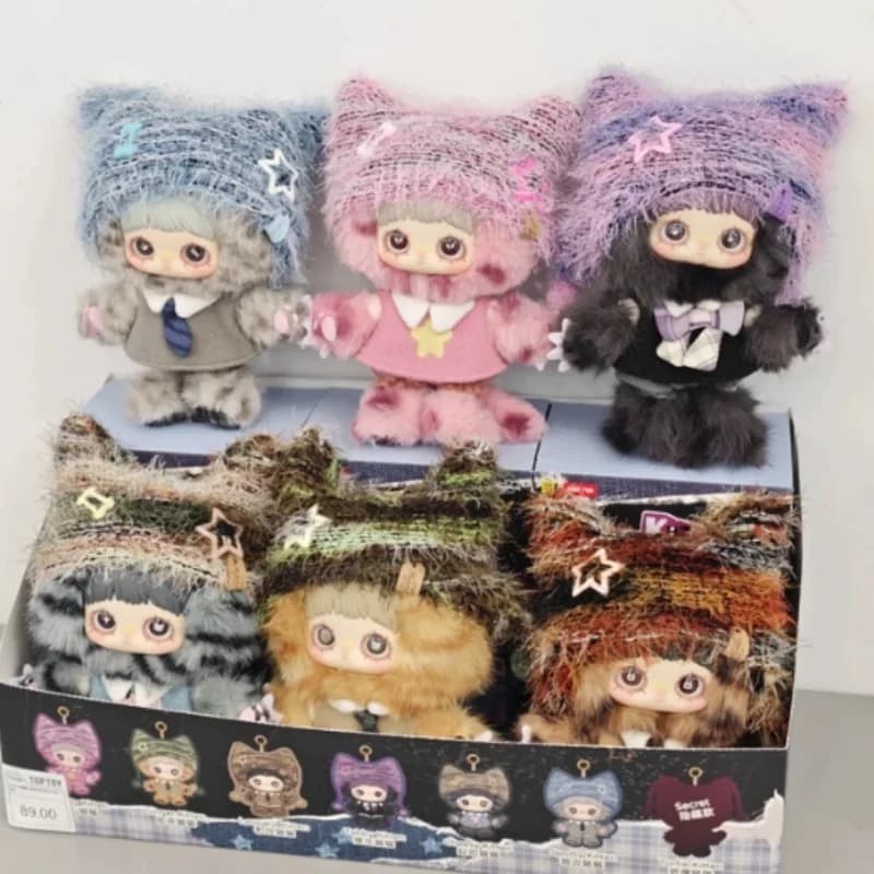 Meimei Cat Academy Blind Box Bambola di Peluche Ciondolo per Zaino Collezione Decorazione Regali di Compleanno Giocattoli Modello Kawaii Morbido