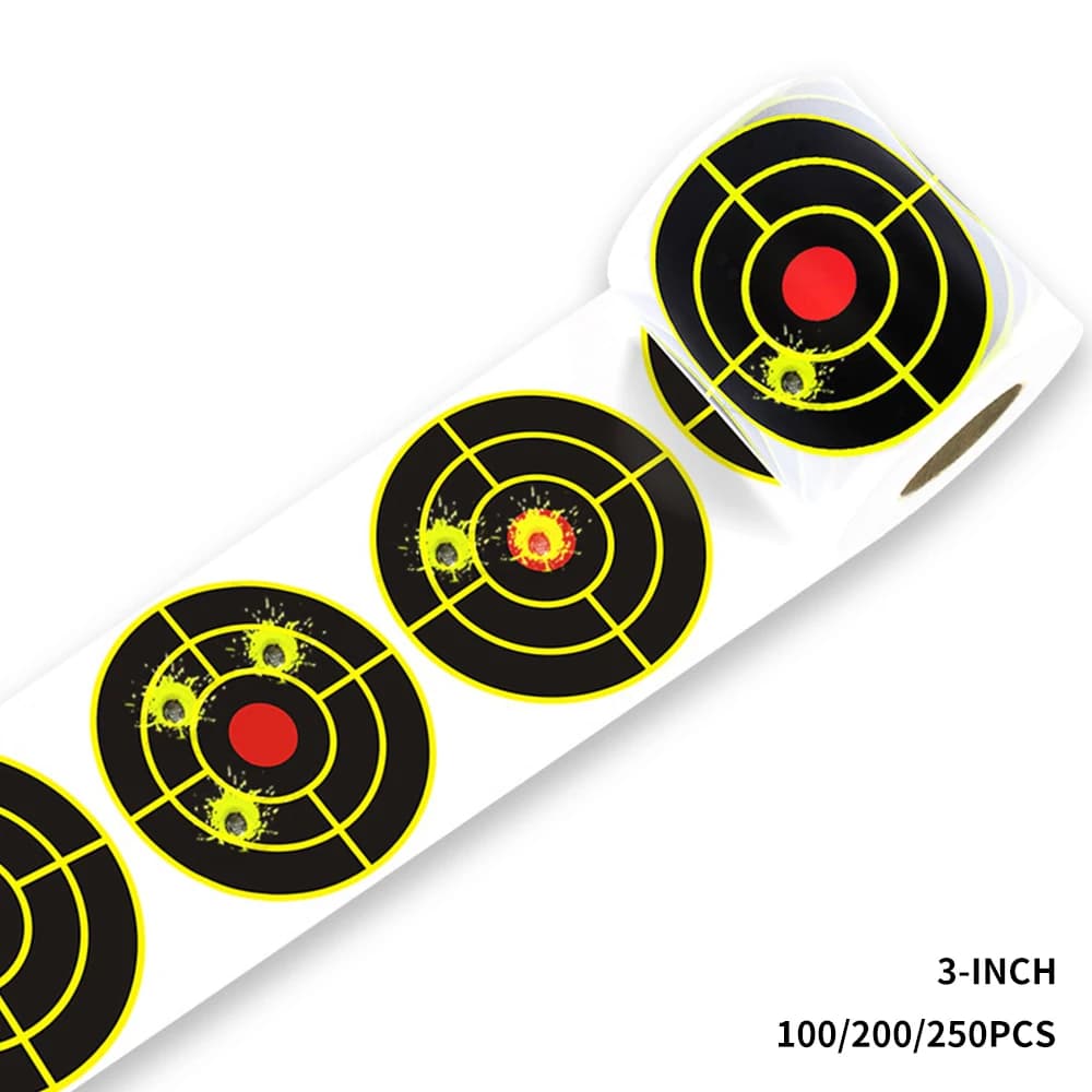 3 Inch Splatter Shooting Target Stickers Self-Adhesive Target Paper for Steel Ball Plastic Pellet Arrow Archery Repair Patches