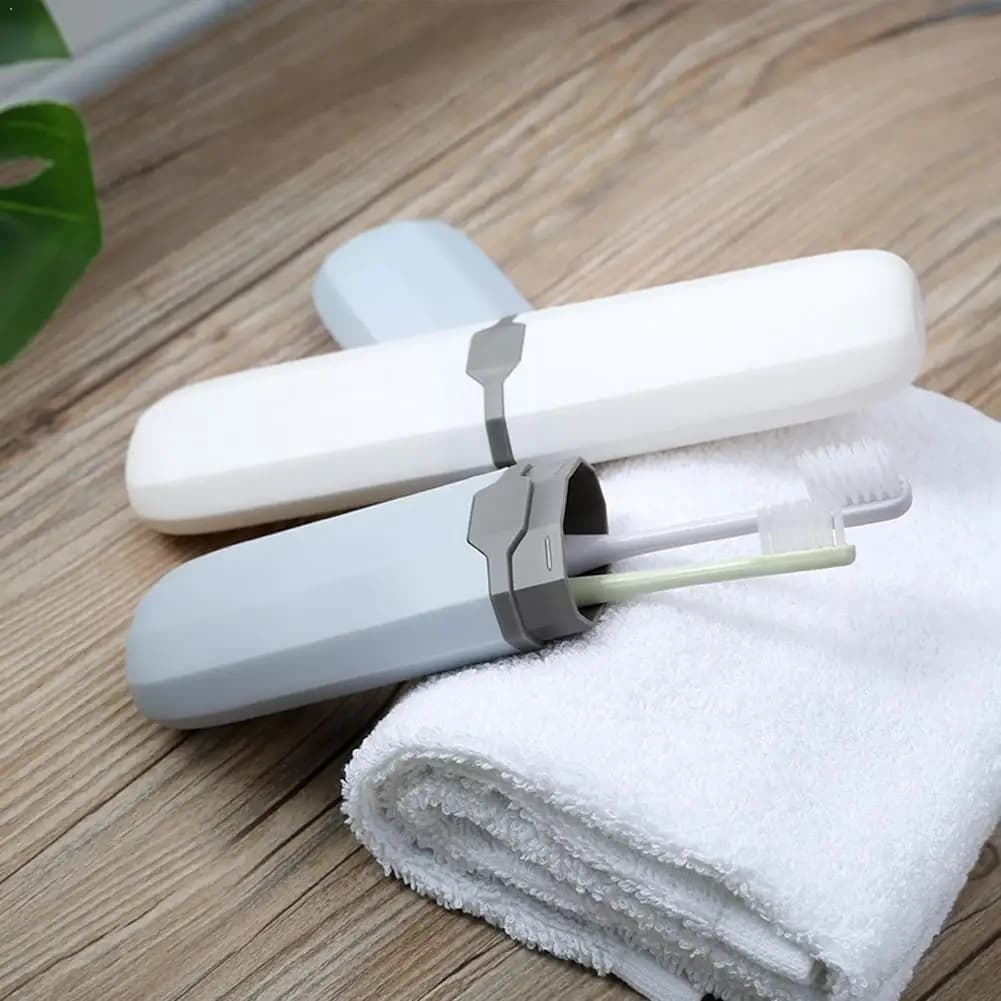 Custodia Portatile per Spazzolino da Denti, Contenitore per Viaggi, Escursioni, Campeggio, Accessori Bagno