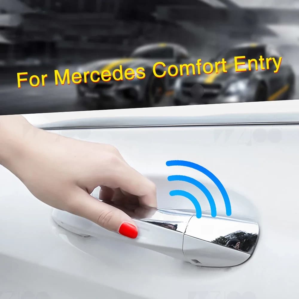 For Benz A/C/B/S/E/GLC/GLA/CLA W247 W205 W213 W222 X253 W167 W177 W212 Auto Door Handle Lock Car Entry Smart Remote Keyless Kit