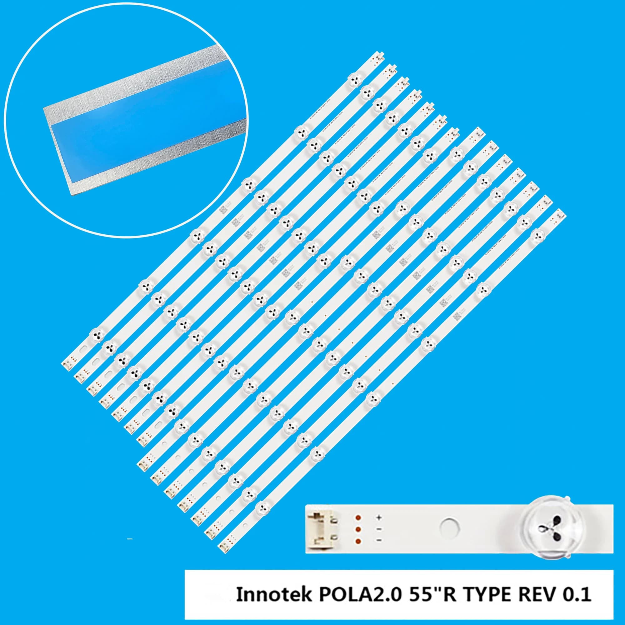 Striscia di retroilluminazione a LED per 55LN549C 55LA620S 55LA620V 55LN5758 55LN5790 55LA6205 55LA6208 55LA6210 55LA6200 55LA6200-CN 55LA616V