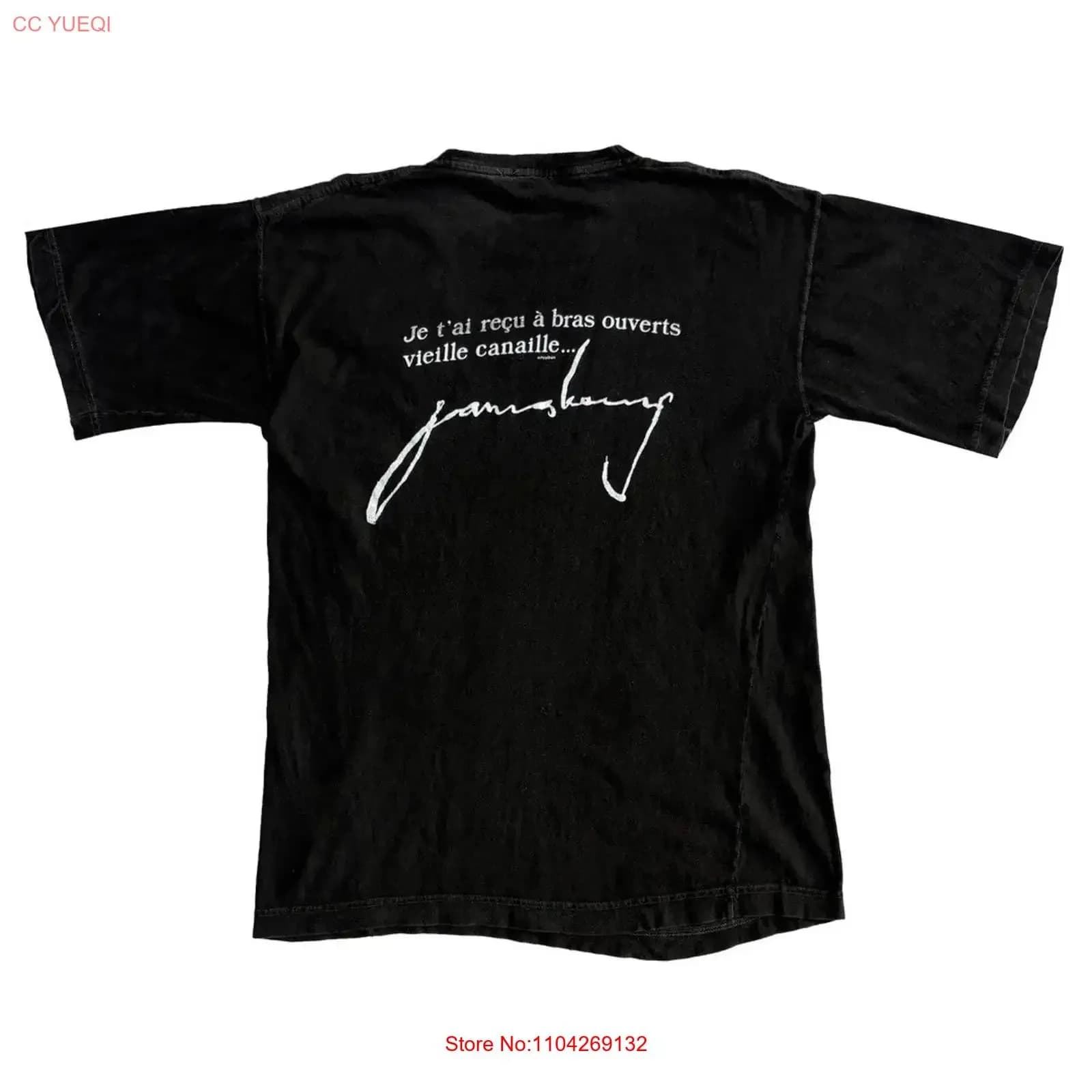 T-shirt vintage Serge Gainsbourg anni '90 Polygram Merch Tour Concerto Rara Lavata Elasticizzata Elegante Moda Uomo
