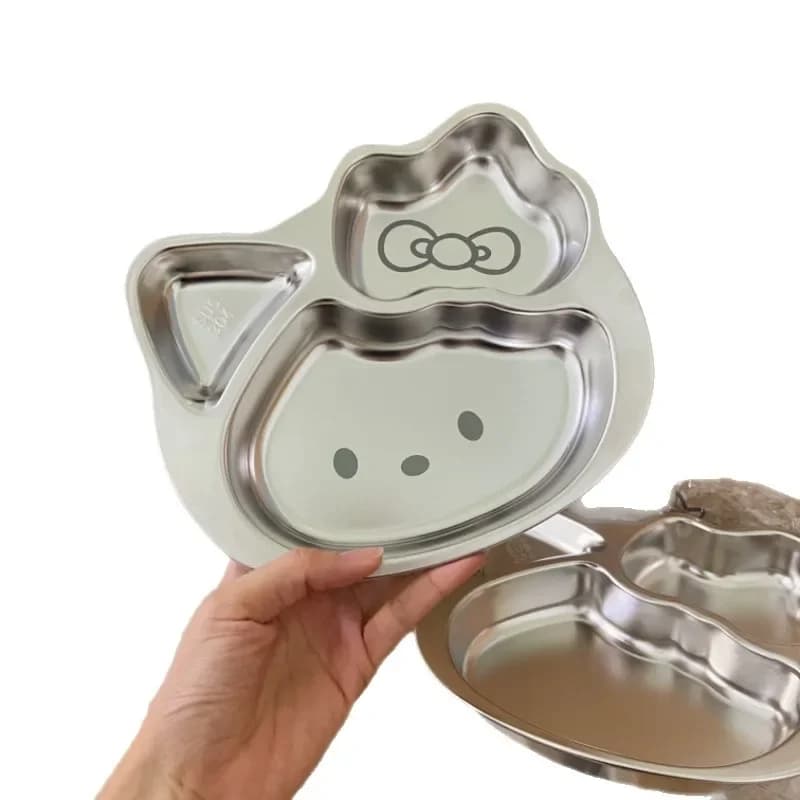 in grills, 304 stainless steel for slimming, home quantitative bowl, three grid fitness disc with split plate