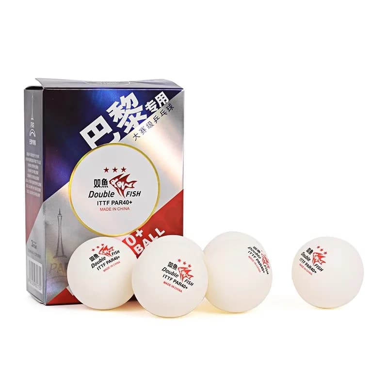 6 pz/scatola Double Fish ITTF PAR40 + palline da Ping Pong palline da Ping Pong ufficiali in plastica ABS per grandi giochi WTT