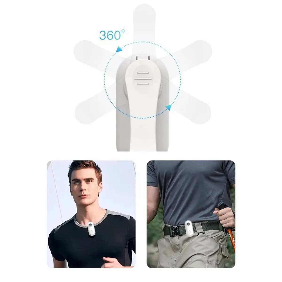 N05R 4K Thumb Action Camera 1080P WIFI Body Camera Hands-Free POV Recording with 32G Card for Work Travel Pet Swim Cycling A