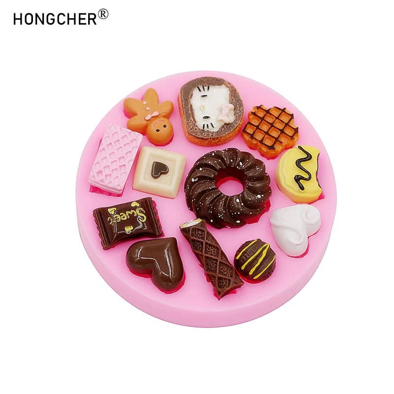 Stampo per caramelle, stampo per cioccolato in Silicone, piccoli stampi per caramelle quadrati, stampi per caramelle in Silicone, stampi per argilla polimerica, stampo per biscotti